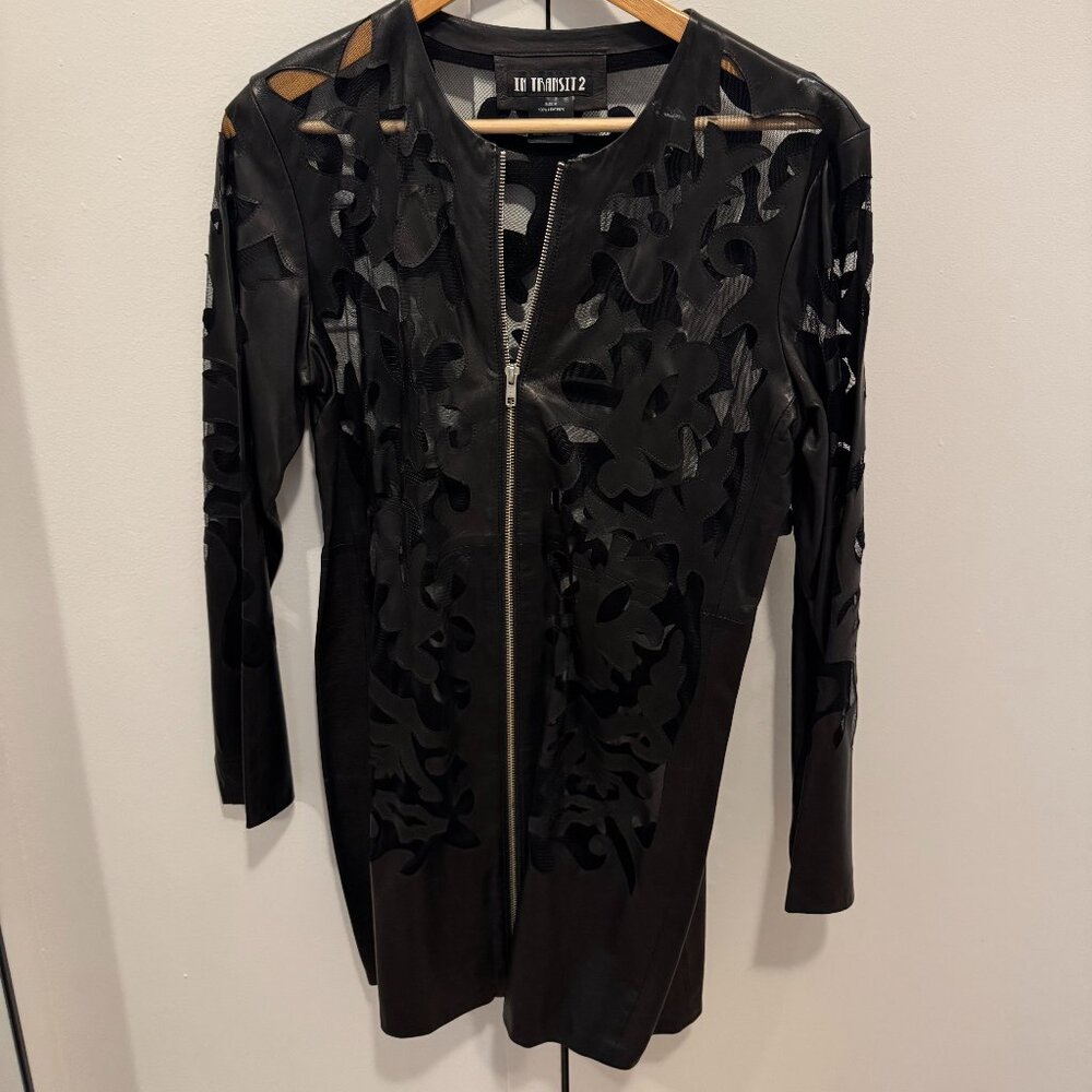 🖤 IN TRANSIT 2 Black Zip-Front Dress / Tunic – Long Sleeve, Modern & Chic 🖤